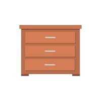 ícone isolado de móveis de gaveta de madeira vetor