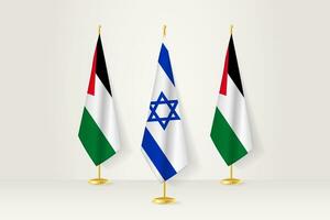 encontro conceito entre Israel e Palestina. vetor