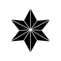 silhueta do ícone de estrela isolada de decoração de natal vetor