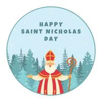 santo nicholas dia ou sinterklaas. vetor ilustração.