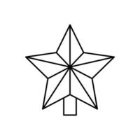 decoração estrela estilo de linha de natal vetor