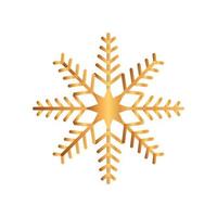 ícone de floco de neve de decoração de natal isolada vetor