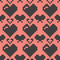 pixel corações tecido vetor