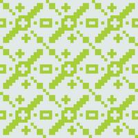 uma pixel padronizar com verde quadrados em uma branco fundo vetor