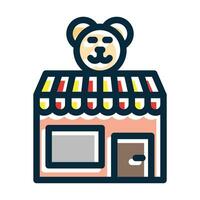 brinquedo fazer compras vetor Grosso linha preenchidas Sombrio cores ícones para pessoal e comercial usar.