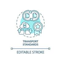 2d editável azul ícone transporte padrões conceito, isolado monocromático vetor, saúde interoperabilidade Recursos fino linha ilustração. vetor