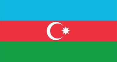 plano ilustração do Azerbaijão bandeira. Azerbaijão bandeira Projeto. vetor