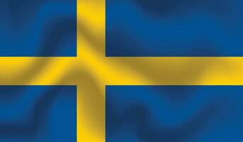 plano ilustração do Suécia bandeira. Suécia bandeira Projeto. Suécia onda bandeira. vetor