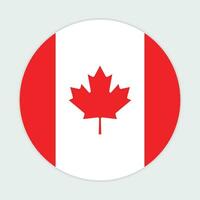 Canadá bandeira vetor ícone Projeto. Canadá círculo bandeira. volta do Canadá bandeira.