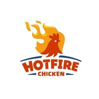 fogo frango logotipo, galinha chama quente símbolo vetor ícone ilustração, moderno gradiente logotipo , velozes Comida restaurante aplicativo ícone