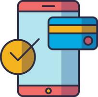 Móvel Forma de pagamento ícone. Forma de pagamento com Smartphone ícone vetor