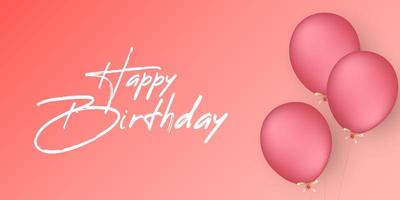 fundo festivo de aniversário com balões de hélio. vetor
