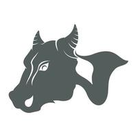 ícone de vetor de modelo de logotipo de vaca