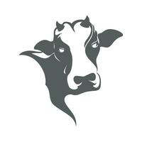 ícone de vetor de modelo de logotipo de vaca