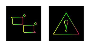 conversando e alerta ícone vetor