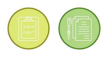 resolução questão e documento e caneta ícone vetor