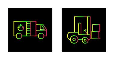fogo ponte e empilhadeira ícone vetor
