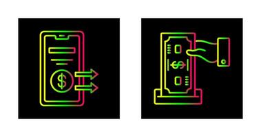 depósito e transferir ícone vetor