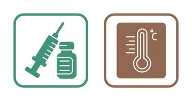 seringa e termímetro ícone vetor