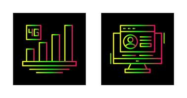 4 g e Conecte-se ícone vetor