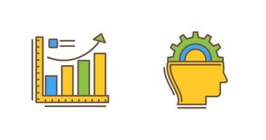 crescimento gráfico e máquina Aprendendo ícone vetor