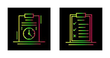 Tempo gestão e lista de controle ícone vetor