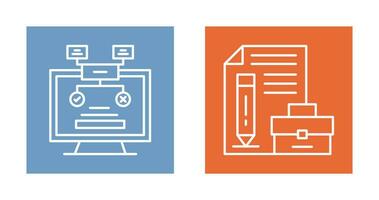metodologia e portfólio ícone vetor