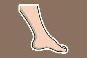humano pés adesivo vetor ilustração. pessoas moda ícone conceito. humano pé para médico saúde Cuidado adesivo vetor Projeto com sombra.
