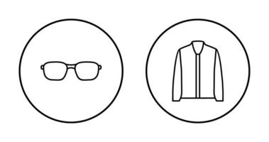 óculos e Jaqueta ícone vetor