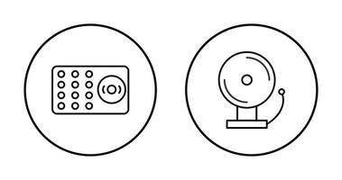 anel alarme e fogo alarme ícone vetor