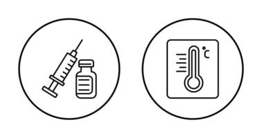 seringa e termímetro ícone vetor