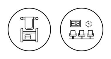toalha e assentos ícone vetor