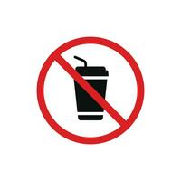 não beber permitido ícone símbolo vetor isolado em branco fundo