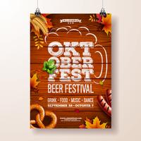 Ilustração em vetor cartaz Oktoberfest