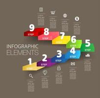 intensificar o conceito de sucesso empresarial. vetor de infográfico de escada