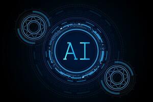 inteligência artificial, chipset IA na placa de circuito, conceito de tecnologia futurista vetor