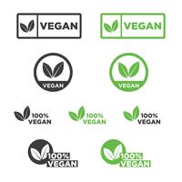 Conjunto de ícones vegan.