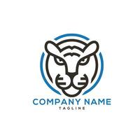 tigre cabeça logotipo logotipo vetor