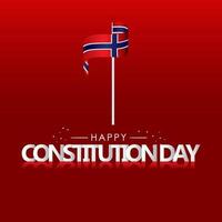 projeto de saudação do dia da constituição da noruega vetor