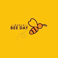 design de saudação do dia mundial da abelha comemorar vetor
