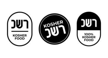 kosher certificado símbolos. internacional símbolos do kosher Comida. embalagem conceito. vetor