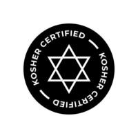 kosher certificado símbolo. internacional símbolo do kosher Comida. embalagem conceito. vetor