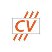 carta cv logotipo. c v. cv logotipo Projeto vetor ilustração para criativo empresa, negócios, indústria. pró vetor