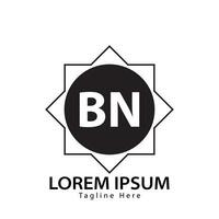 carta bn logotipo. b n. bn logotipo Projeto vetor ilustração para criativo empresa, negócios, indústria