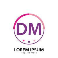 carta dm logotipo. d m. dm logotipo Projeto vetor ilustração para criativo empresa, negócios, indústria. pró vetor