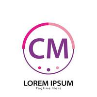 carta cm logotipo. c m. cm logotipo Projeto vetor ilustração para criativo empresa, negócios, indústria. pró vetor