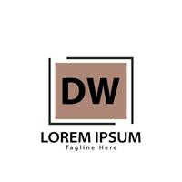 carta dw logotipo. d W. dw logotipo Projeto vetor ilustração para criativo empresa, negócios, indústria. pró vetor