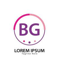 carta bg logotipo. b g. bg logotipo Projeto vetor ilustração para criativo empresa, negócios, indústria. pró vetor