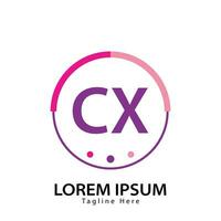 carta cx logotipo. c x. cx logotipo Projeto vetor ilustração para criativo empresa, negócios, indústria. pró vetor