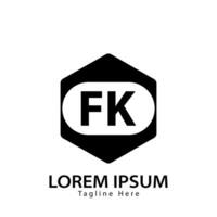 carta fk logotipo. f k. fk logotipo Projeto vetor ilustração para criativo empresa, negócios, indústria. pró vetor